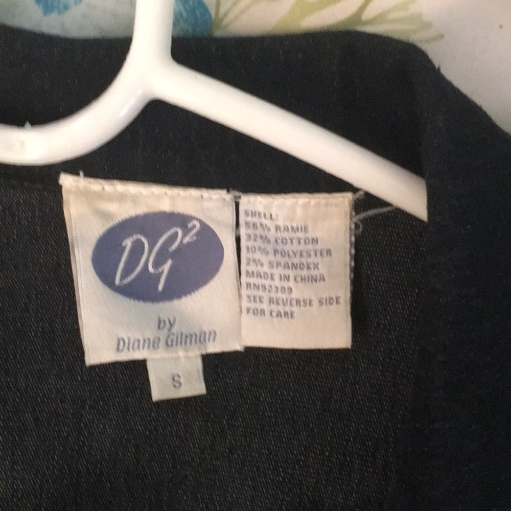 DG2 denim jacket. Rhinestone studs throughout. - Picture 4 of 5